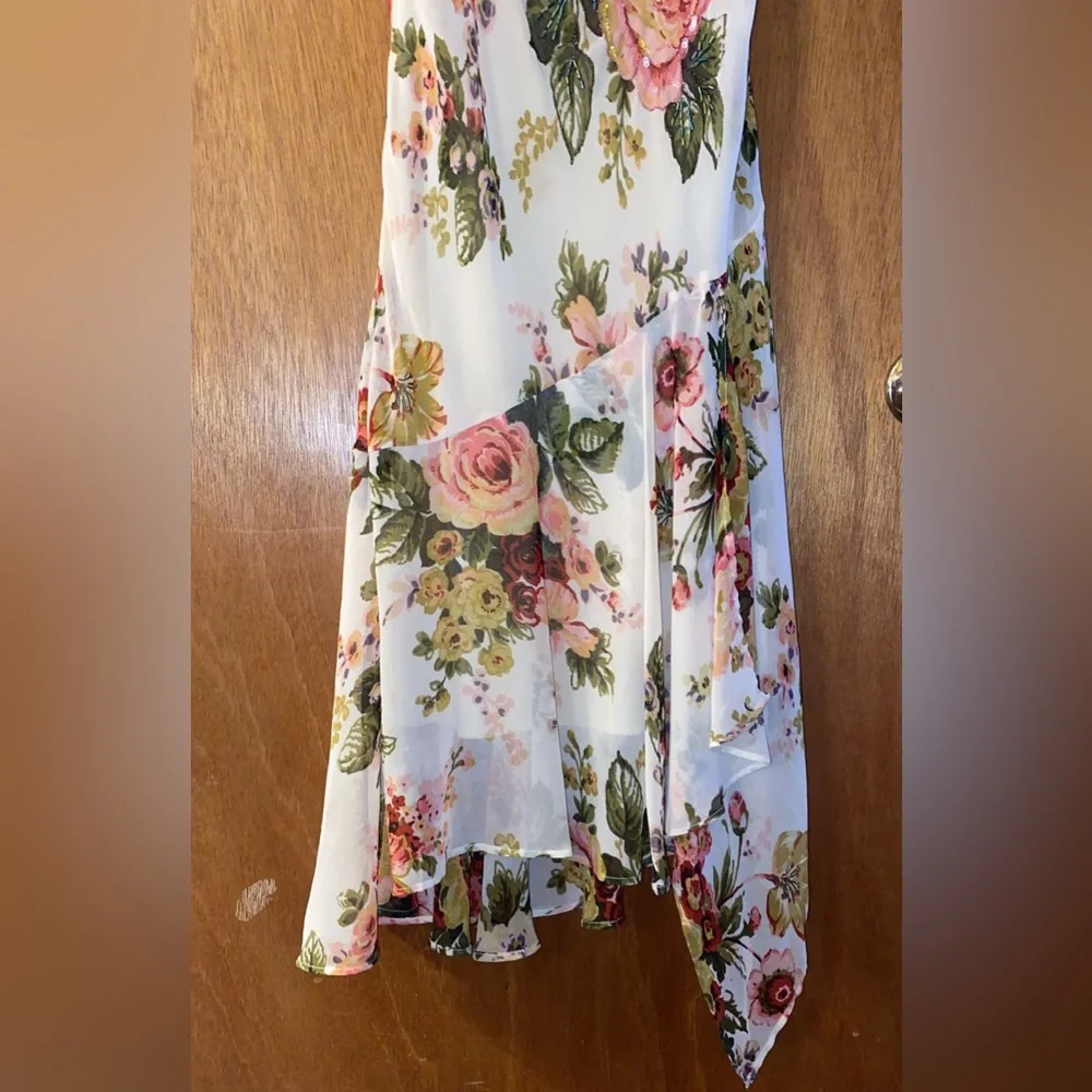 Dress Barn White Floral Cowl Neck Sundress - Picture 5 of 5